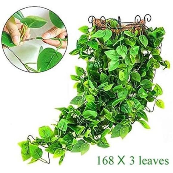 3pcs Artificial Hanging Plants, 3.6ft Fake Ivy Vine for Wall House Room Indoor - Picture 4 of 6
